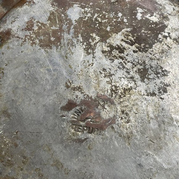 Mid-Century Silvered Copper United Arab Republic Middle Eastern Incised Bowl - Picture 5 of 16